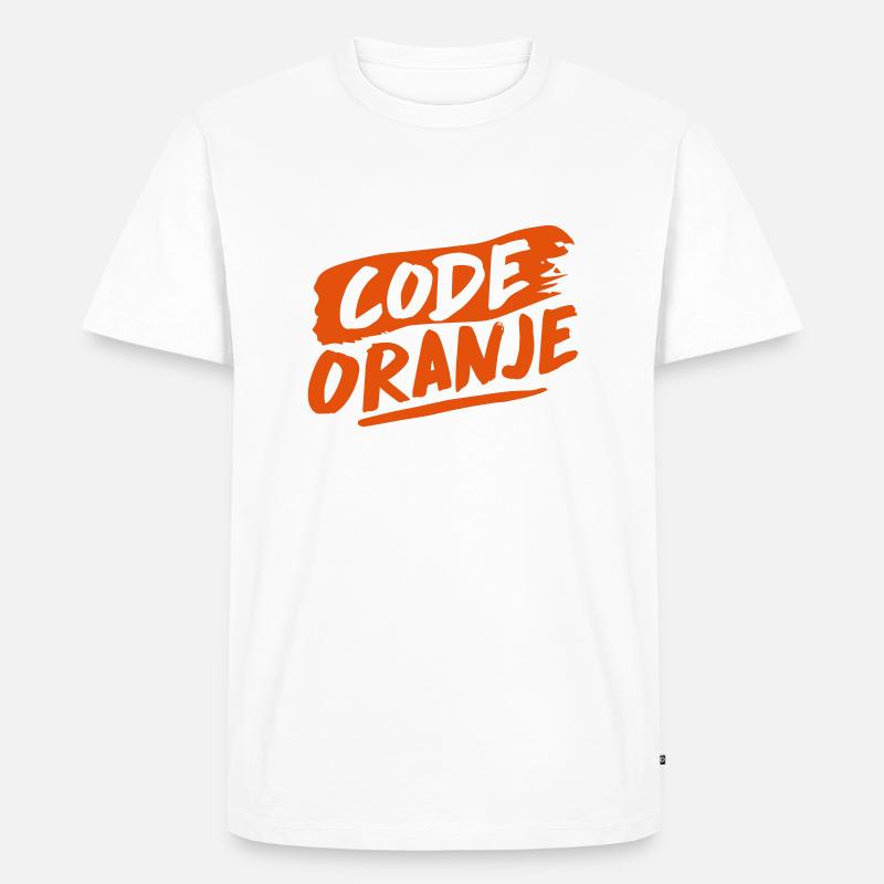 Code orange - Männer Premium Bio T-Shirt - Weiß