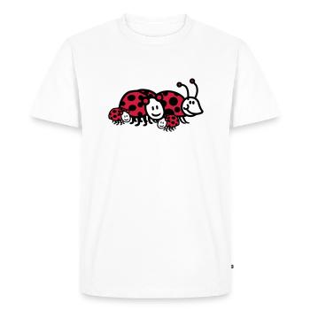 Coccinelle famille papa maman parents d'enfants - T-shirt Premium bio Homme - blanc - Devant - Nico (187cm)