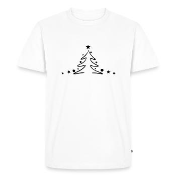 Weihnachten - Baum Kugeln - Männer Premium Bio T-Shirt - Weiß - Vorne - Nico (187cm)
