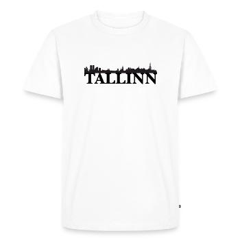 Estonie Tallinn ADN Drapeau Idée Cadeau - T-shirt Premium bio Homme - blanc - Devant - Nico (187cm)