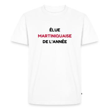 Martinique / 972 / Martiniquais / Martiniquaise - T-shirt Premium bio Homme - blanc - Devant - Nico (187cm)