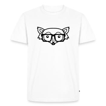 Head Design Fuchs - Men's Premium Organic T-Shirt - white - Front - Nico (187cm)