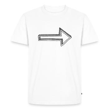 arrow - Men's Premium Organic T-Shirt - white - Front - Nico (187cm)