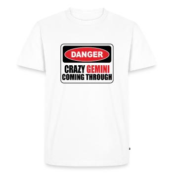 crazy gemini coming through - Men's Premium Organic T-Shirt - white - Front - Nico (187cm)
