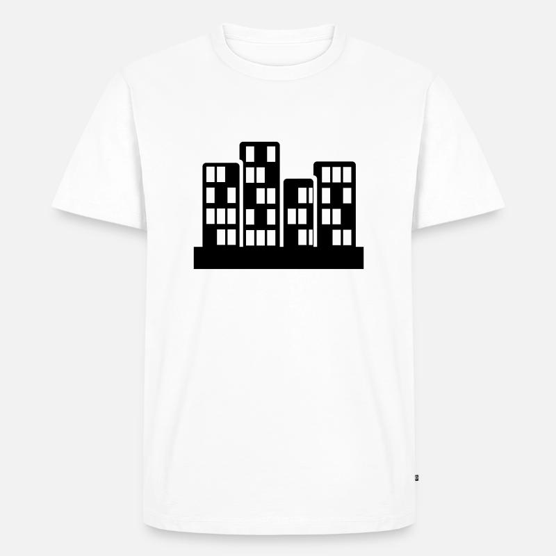 Gebäude - Männer Premium Bio T-Shirt - Weiß