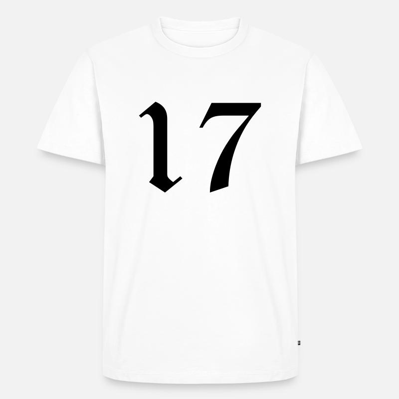 17 - Männer Premium Bio T-Shirt - Weiß