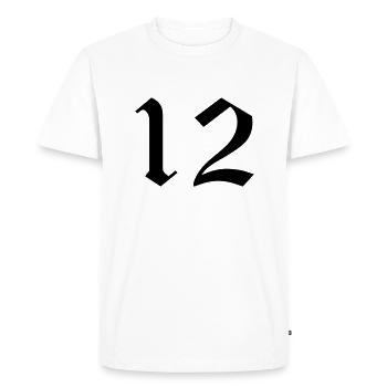 12 - T-shirt Premium bio Homme - blanc - Devant - Nico (187cm)
