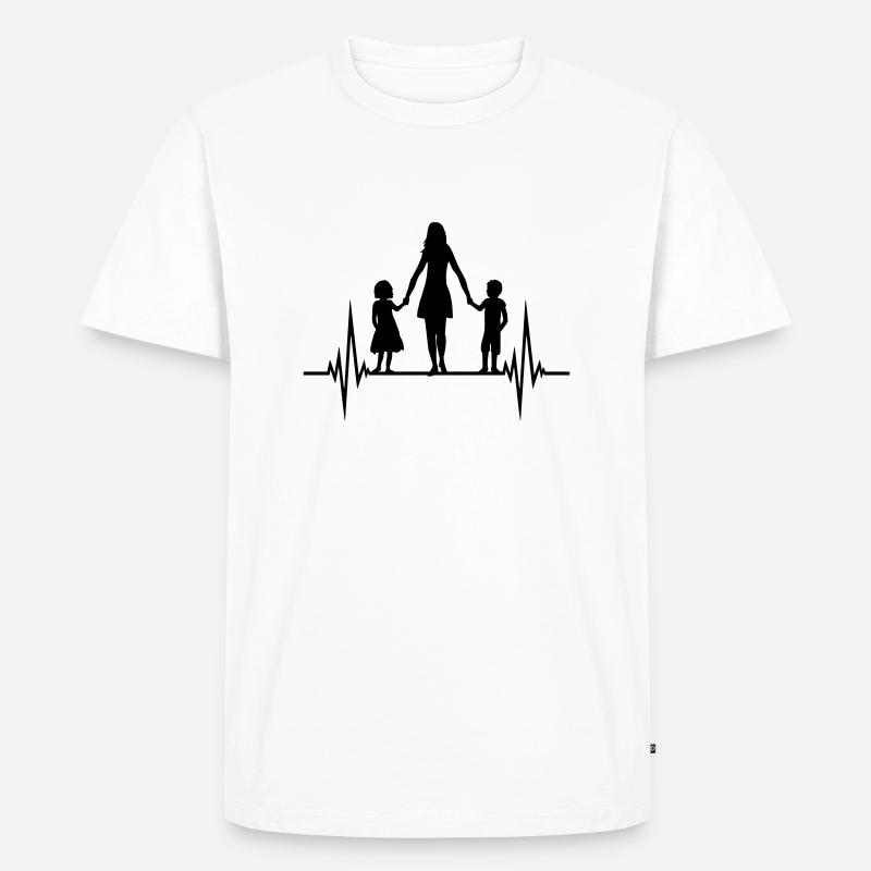 Frequenz Mama Kinder - Männer Premium Bio T-Shirt - Weiß