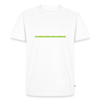 bûcheron blague marteau-piqueur charpentier blague - T-shirt Premium bio Homme - blanc - Devant - Nico (187cm)