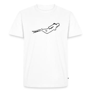 Graphiques Diver - T-shirt Premium bio Homme - blanc - Devant - Nico (187cm)