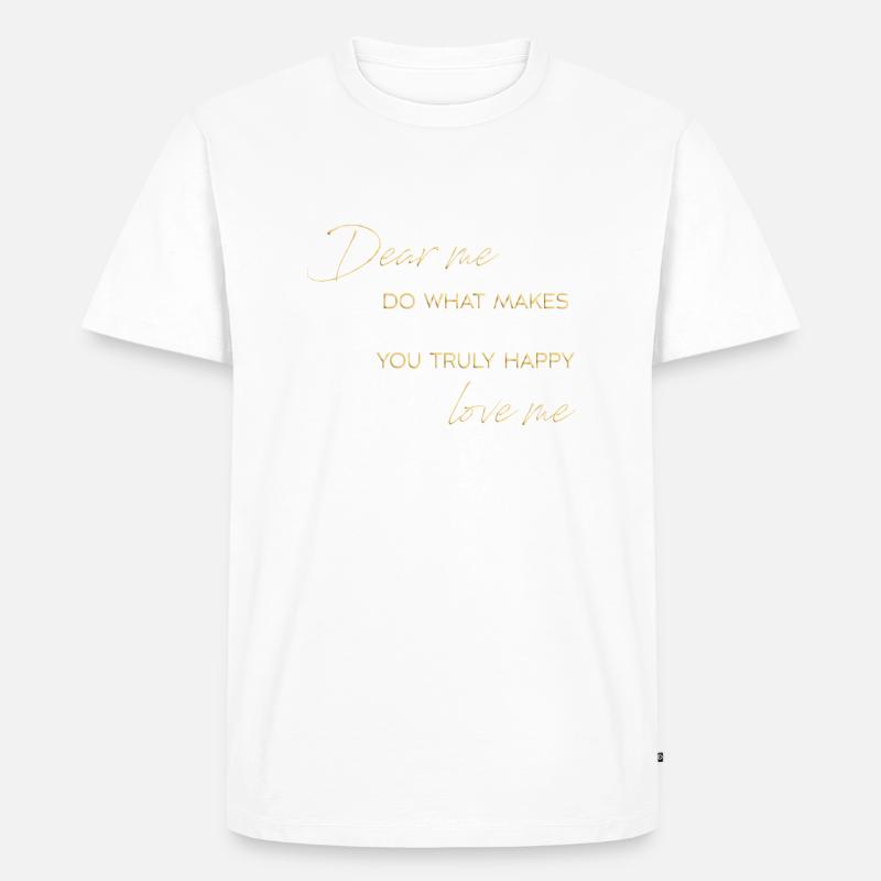 dear me - Männer Premium Bio T-Shirt - Weiß