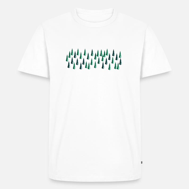 Baum panorama - Männer Premium Bio T-Shirt - Weiß