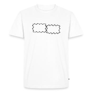 Floral Garland Flowers Hearts 38 Drawing Area 38 - Men's Premium Organic T-Shirt - white - Front - Nico (187cm)