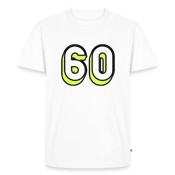 60. 60 YEARS. 60TH ANNIVERSARY. ANNIVERSARY 60 YEARS - Men's Premium Organic T-Shirt - white - Front - Nico (187cm)