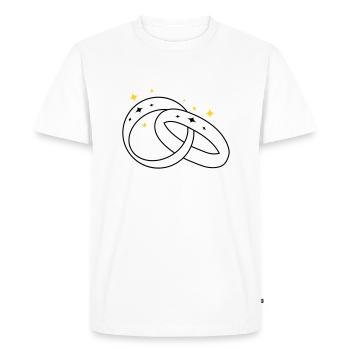 Alliances pour fiançailles2 - T-shirt Premium bio Homme - blanc - Devant - Nico (187cm)