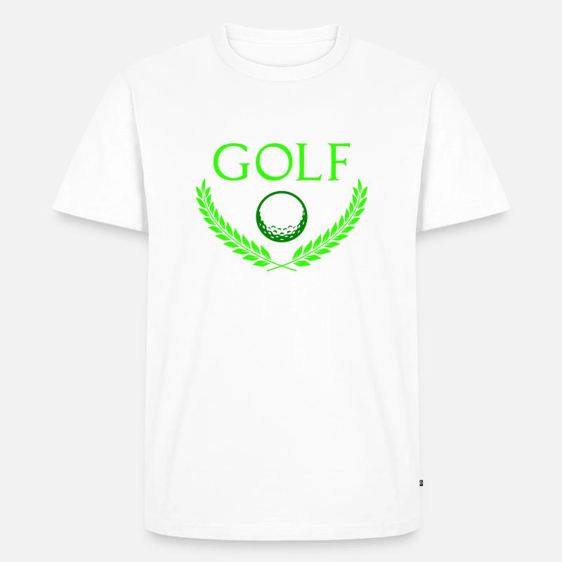 Golf - Männer Premium Bio T-Shirt - Weiß