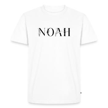 Nom - Noah - T-shirt Premium bio Homme - blanc - Devant - Nico (187cm)