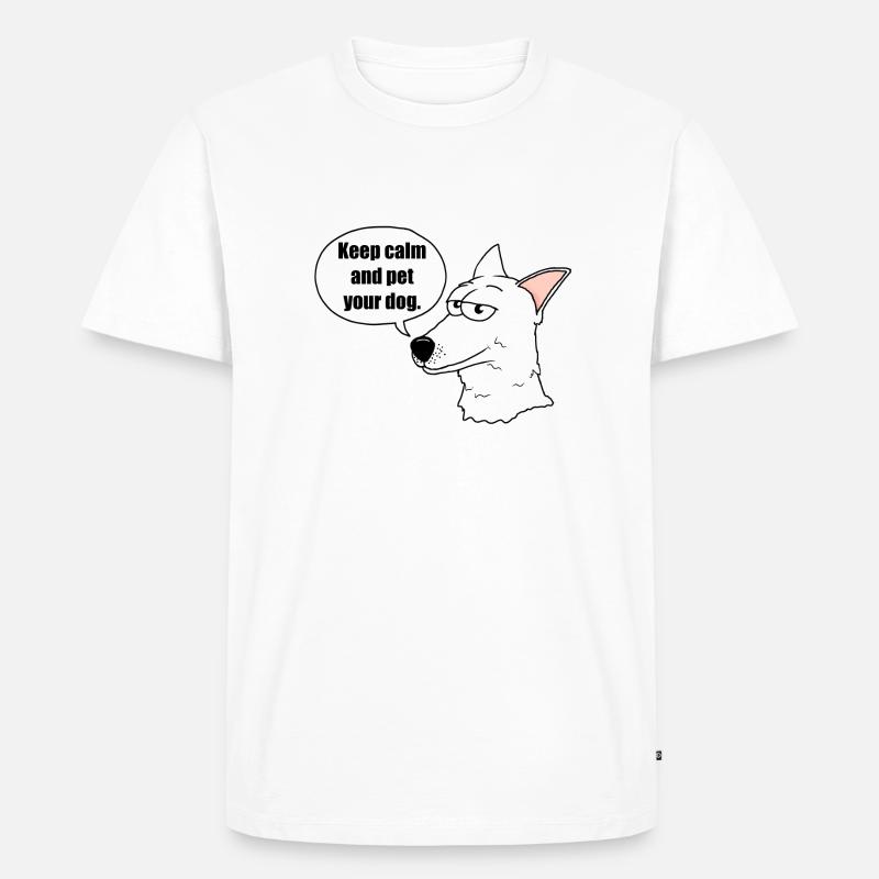 Weisser Schweizer Schäferhund - Männer Premium Bio T-Shirt - Weiß