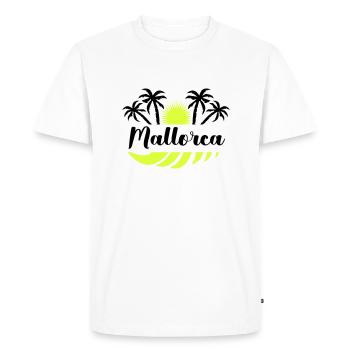 Majorca - Men's Premium Organic T-Shirt - white - Front - Nico (187cm)
