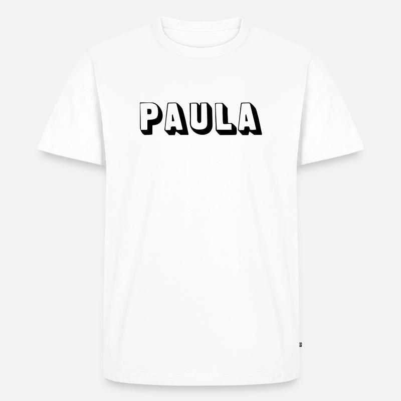Name - Paula - Männer Premium Bio T-Shirt - Weiß