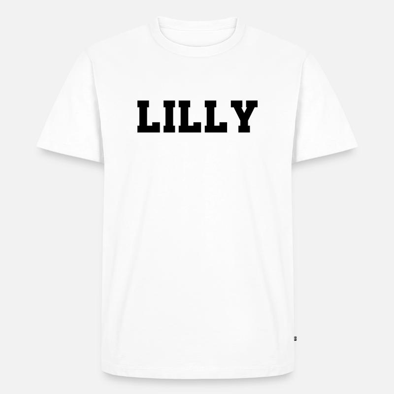 Name - Lilly - Männer Premium Bio T-Shirt - Weiß