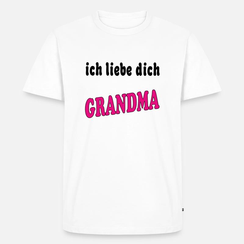 ich liebe dich OMA - Männer Premium Bio T-Shirt - Weiß