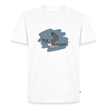 Conception d’illustrations « Penguin Kisses » - T-shirt Premium bio Homme - blanc - Devant - Nico (187cm)