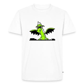 Wing Dragon DJ Mixer Party Monster Music - Men's Premium Organic T-Shirt - white - Front - Nico (187cm)