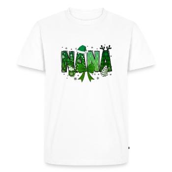 Noël Père Noël 2024 2025 film vacances famille xms - T-shirt Premium bio Homme - blanc - Devant - Nico (187cm)