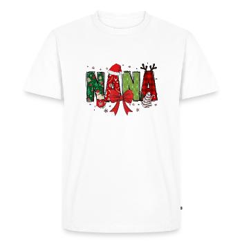 Noël Père Noël 2024 2025 film vacances famille xms - T-shirt Premium bio Homme - blanc - Devant - Nico (187cm)