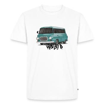 Barkas B1000 // Illustration - Men's Premium Organic T-Shirt - white - Front - Nico (187cm)