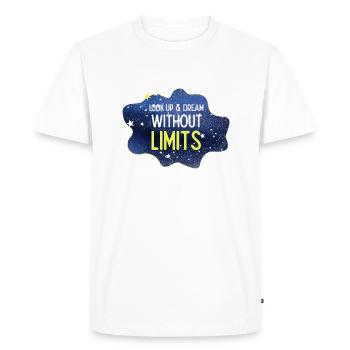 Look up and dream without limits - Men's Premium Organic T-Shirt - white - Front - Nico (187cm)