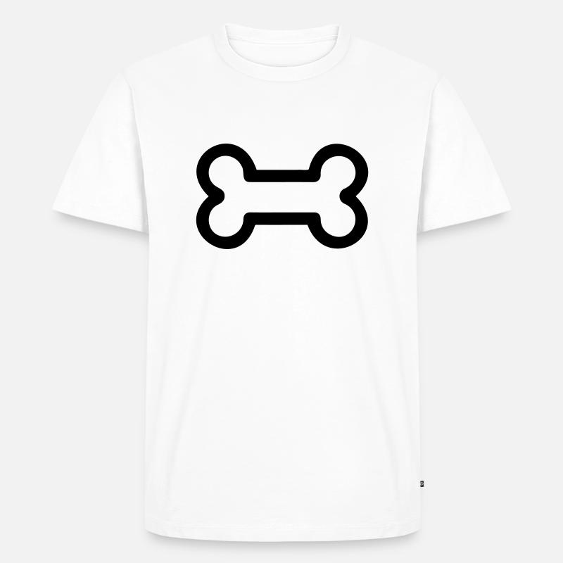 Knochen - Männer Premium Bio T-Shirt - Weiß