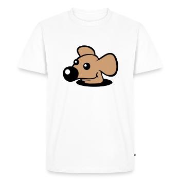 Souris Grand Nez Trou Inférieur Trou De Souris Peeps Mignon - T-shirt Premium bio Homme - blanc - Devant - Nico (187cm)