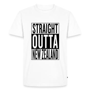 New Zealand - Men's Premium Organic T-Shirt - white - Front - Nico (187cm)