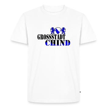 chind urbain - T-shirt Premium bio Homme - blanc - Devant - Nico (187cm)