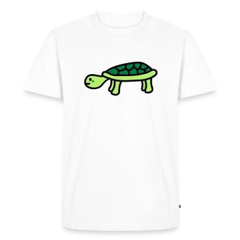 turtle - Men's Premium Organic T-Shirt - white - Front - Nico (187cm)