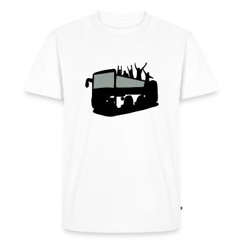 Tour Bus & tourist - Men's Premium Organic T-Shirt - white - Front - Nico (187cm)