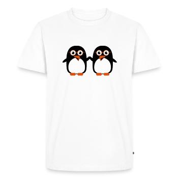 pinguine_geeks_c3 - T-shirt Premium bio Homme - blanc - Devant - Nico (187cm)