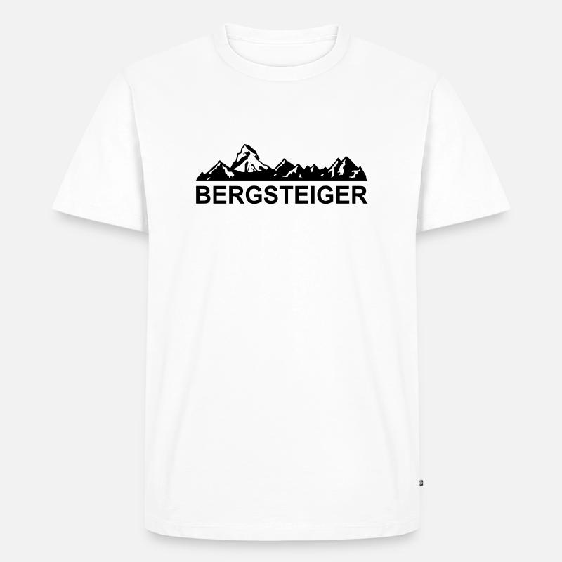 bergsteiger - Männer Premium Bio T-Shirt - Weiß