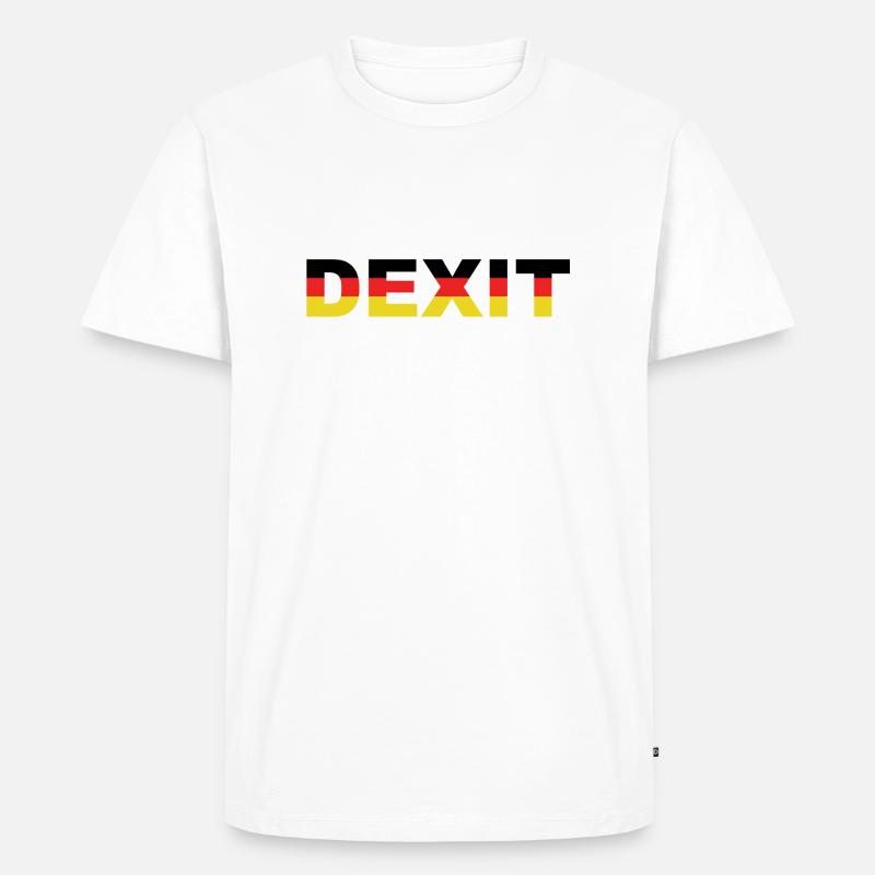 Deutschland Exit EU / Dexit / Brexit - Männer Premium Bio T-Shirt - Weiß