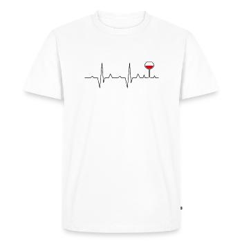 impulsion de verre de vin - T-shirt Premium bio Homme - blanc - Devant - Nico (187cm)