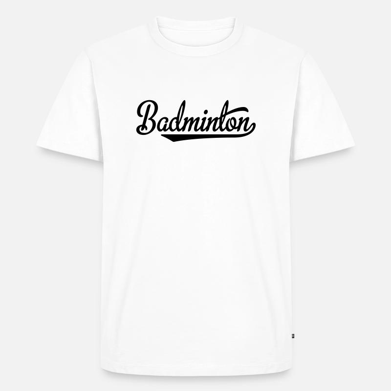Badminton - Männer Premium Bio T-Shirt - Weiß