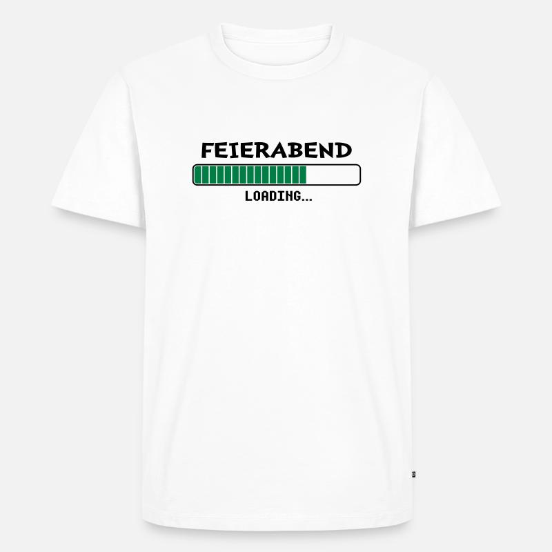 Feierabend loading... - Männer Premium Bio T-Shirt - Weiß