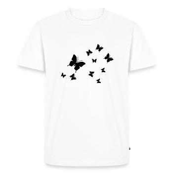 papillon papillon - T-shirt Premium bio Homme - blanc - Devant - Nico (187cm)