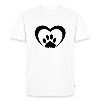 Chien chien - T-shirt Premium bio Homme - blanc - Devant - Nico (187cm)