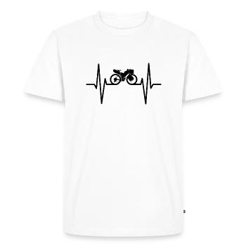 Bikepacking Heartbeat Bikepacker Bike Tour Idée - T-shirt Premium bio Homme - blanc - Devant - Nico (187cm)