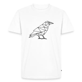 Corbeau grillagé - T-shirt Premium bio Homme - blanc - Devant - Nico (187cm)