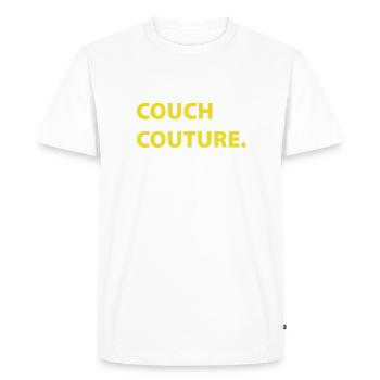 couch couture - in the peace lies the power - Men's Premium Organic T-Shirt - white - Front - Nico (187cm)