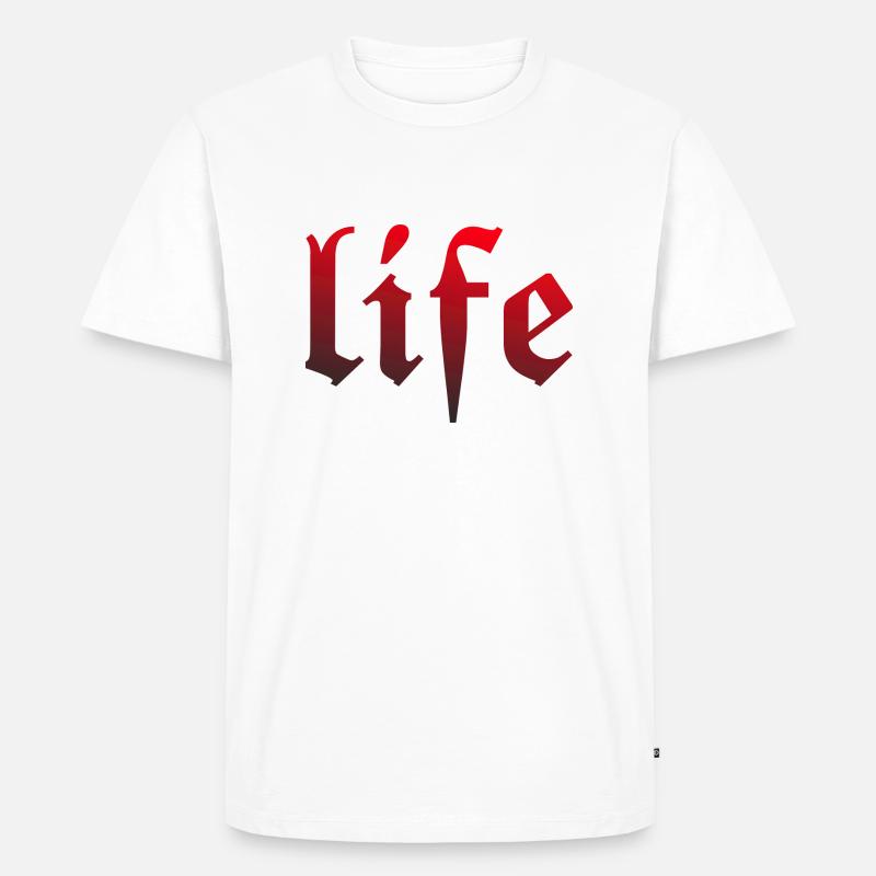 Life - Männer Premium Bio T-Shirt - Weiß